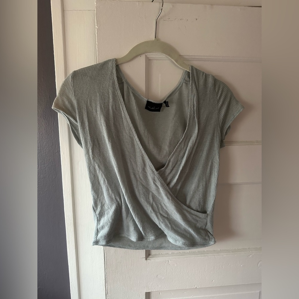 Light Blue Cross Front Top